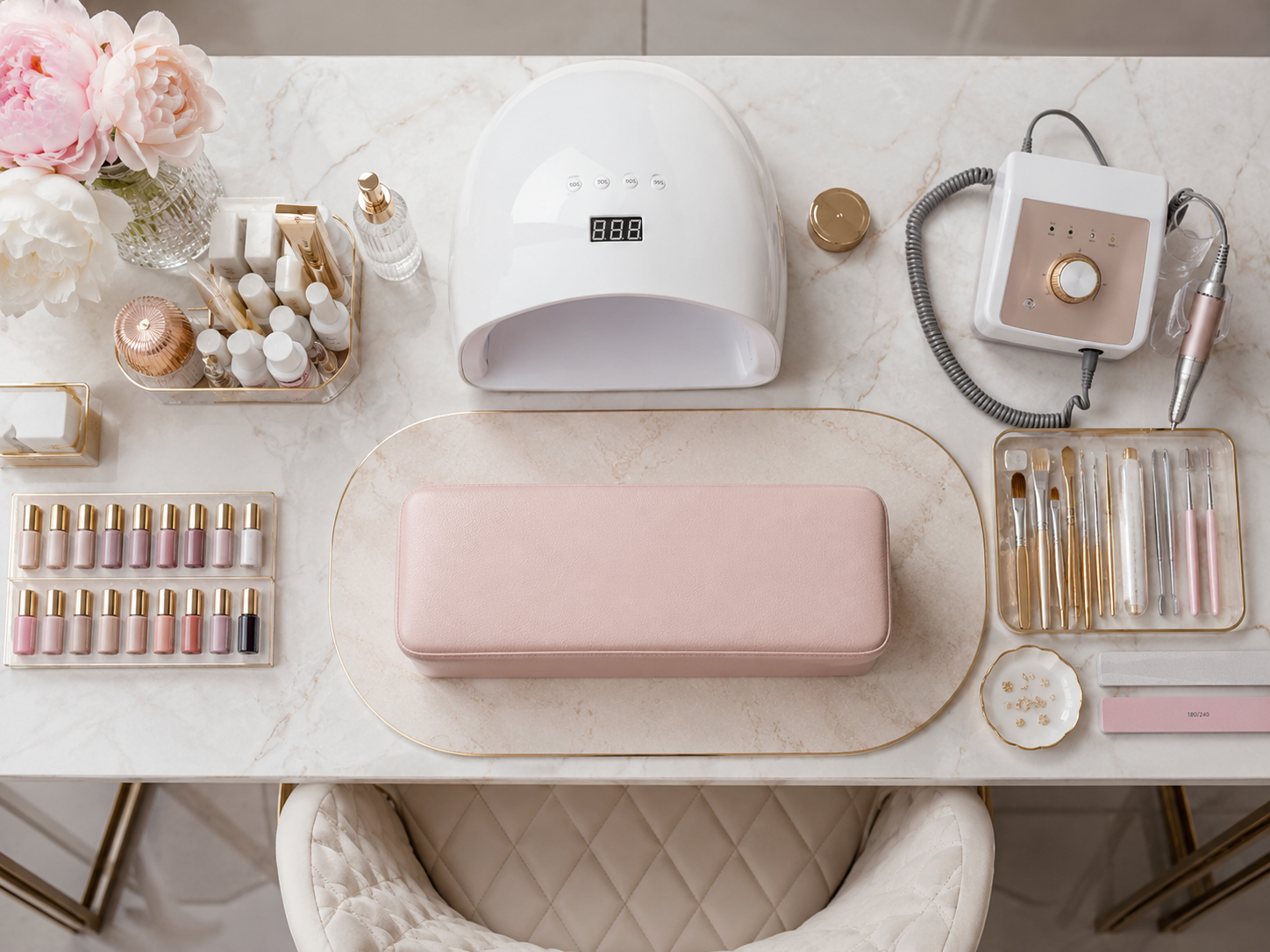 Mesa de Manicure e Unhas de Gel
